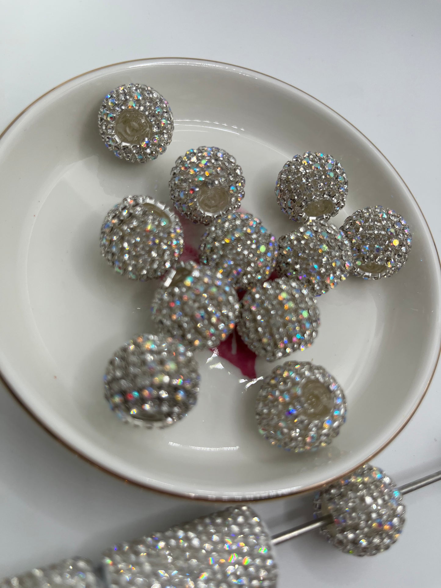 5pc AB Rhinestone Chain Bead