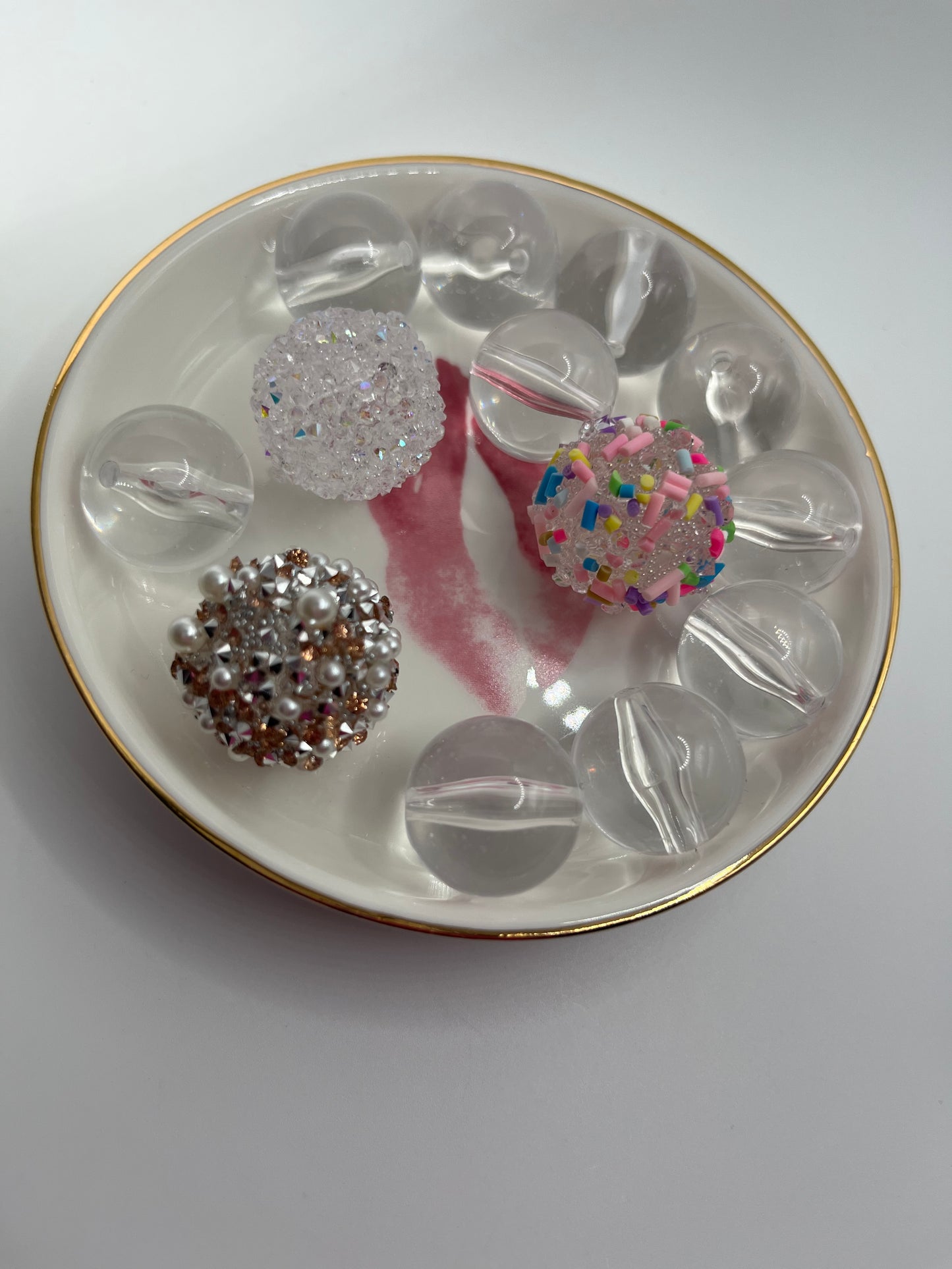10pc 20mm Round Acrylic Base Bead