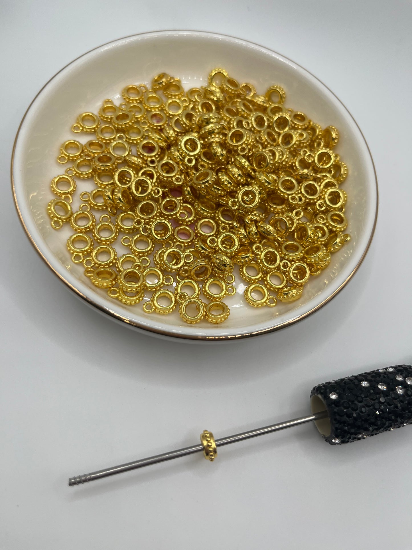 20pc 7mm Alloy Bail Beads