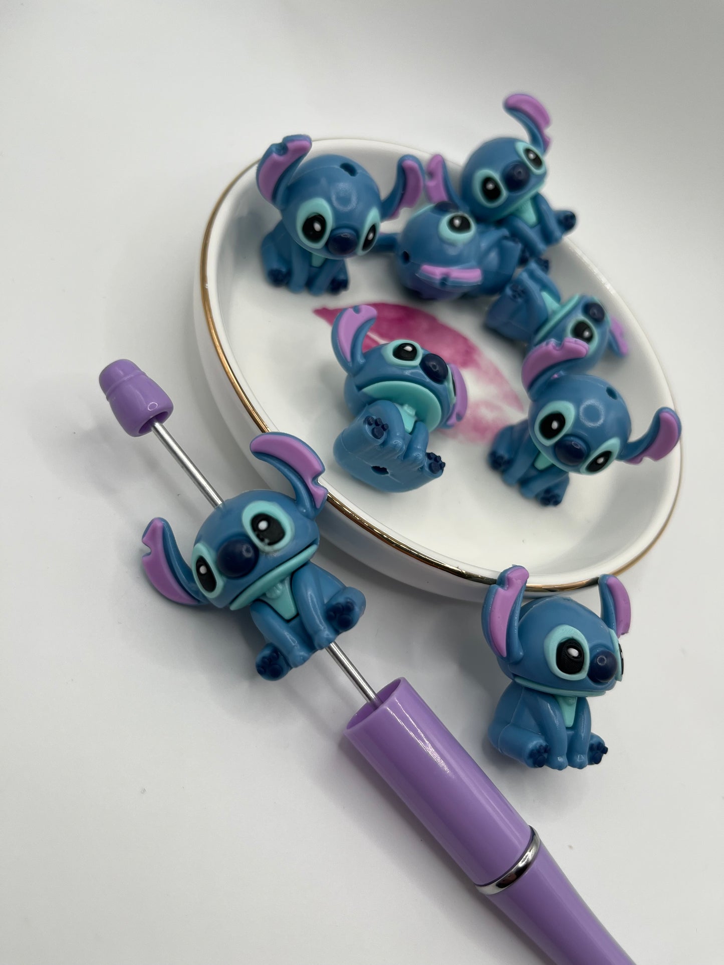 5pc Blue Guy PVC Soft Rubber Bead