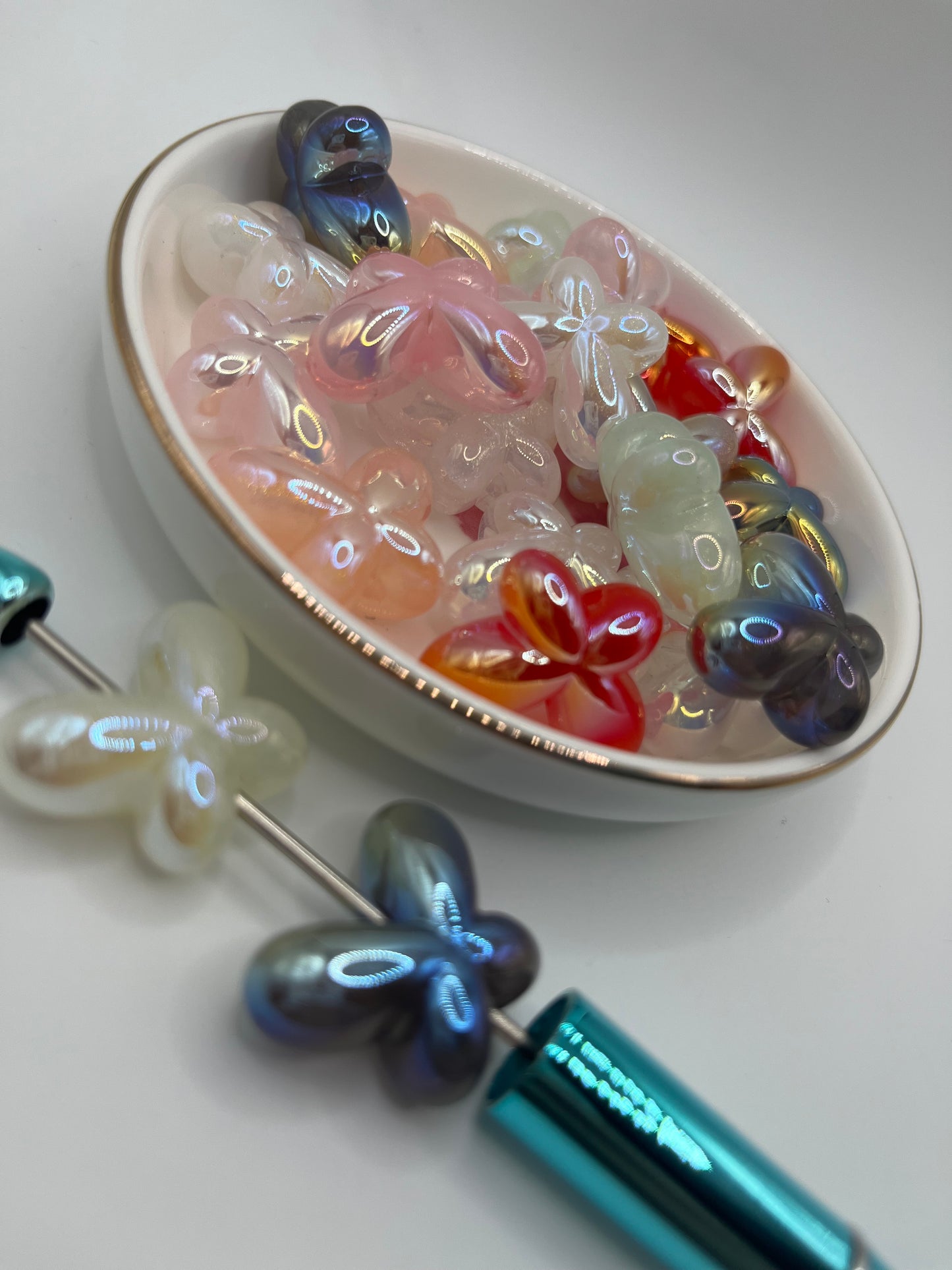 20pc UV Butterfly Acrylic Bead (Random Mix)