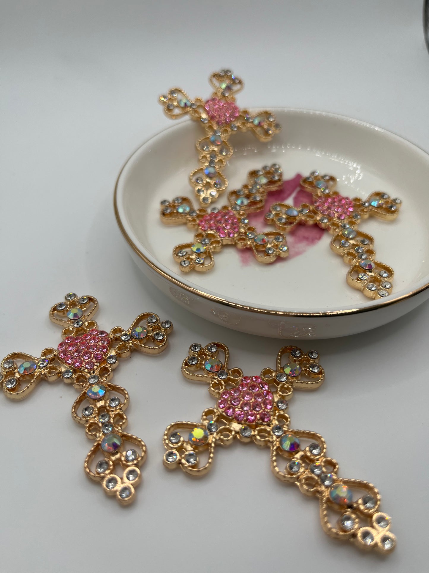 1pc Colored Metal Cross Charm
