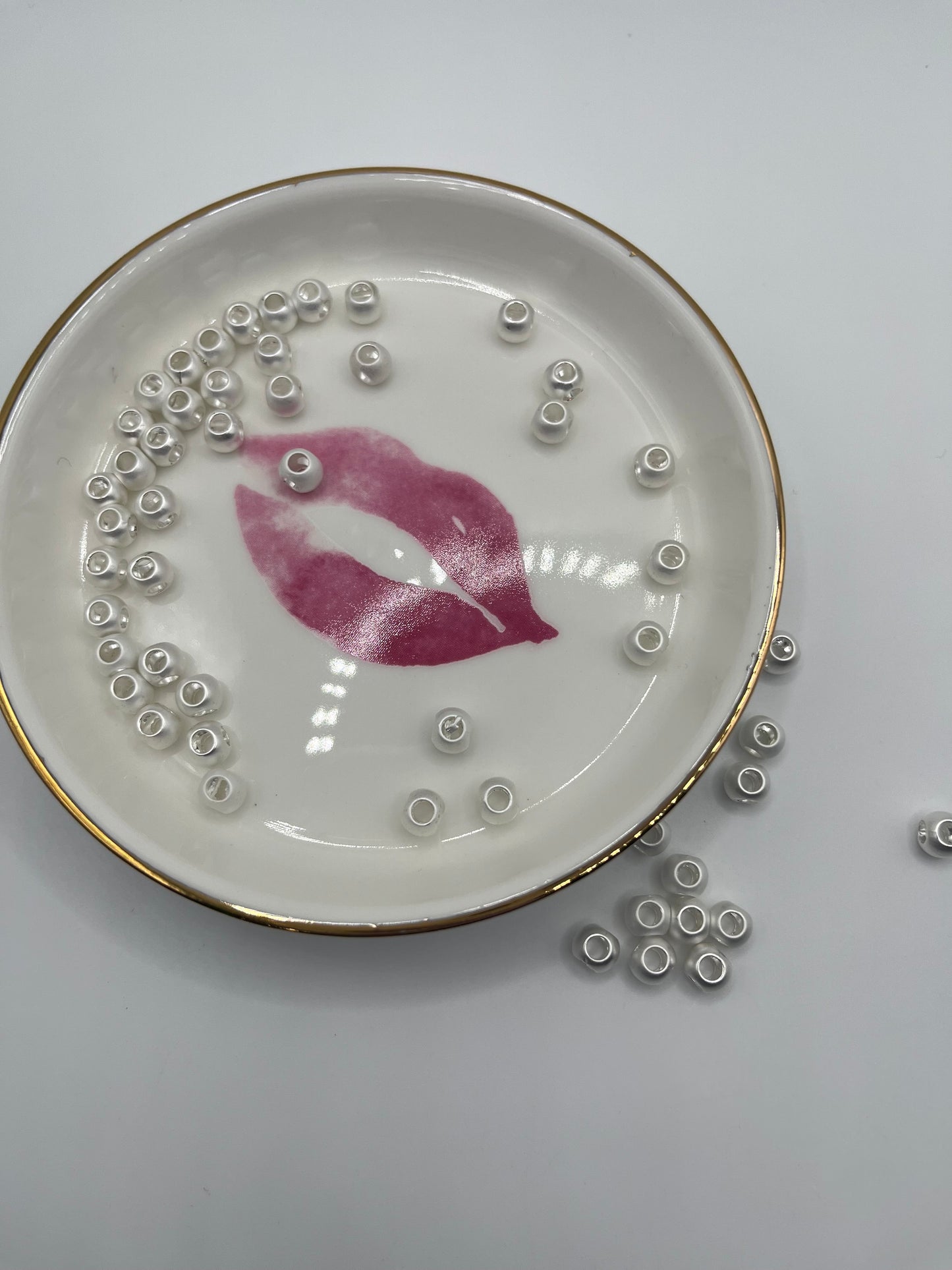 10pc Silver 4 Hole Bead (For Bow Making)