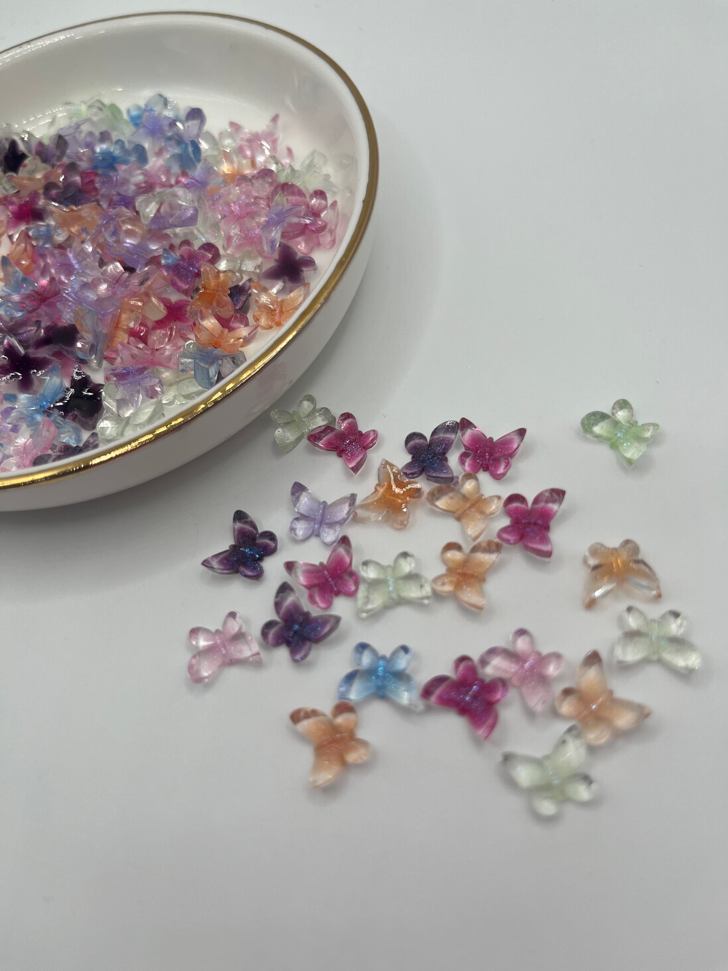 200pc Butterfly Nail Charm (Mixed Color)