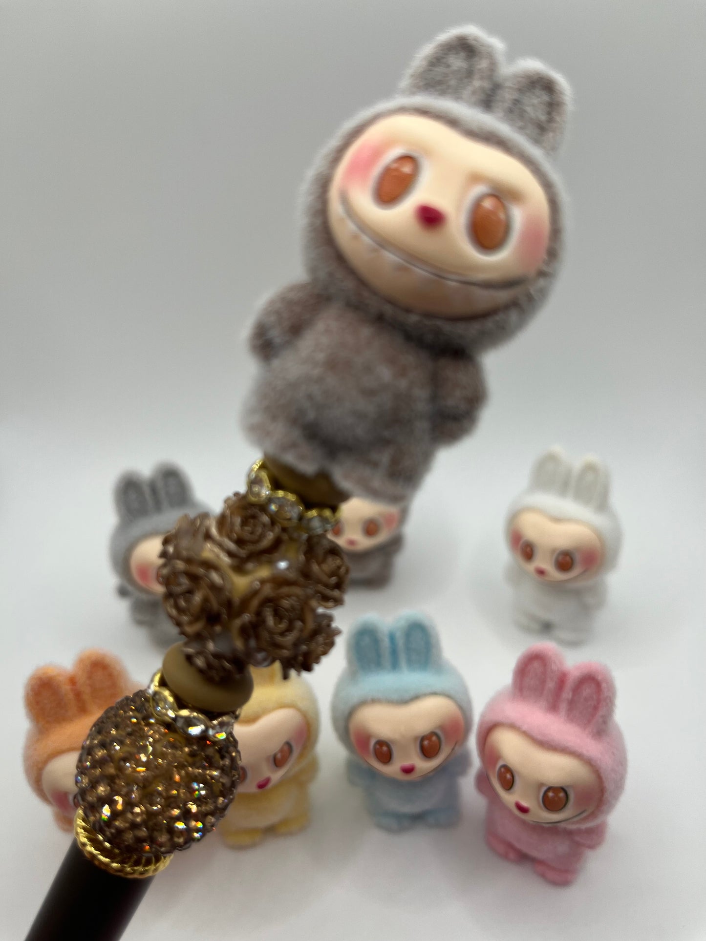 9pc Set -LaBuBu Figures (No Hole. Must Drill For Pens) Mix Color