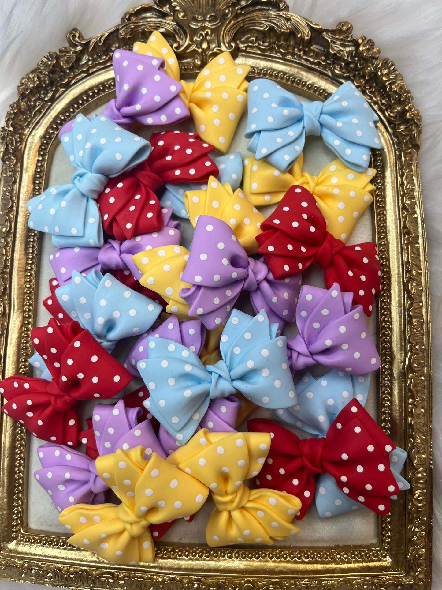 25 pc Clay Bow Pen Topper (Mixed Bag)