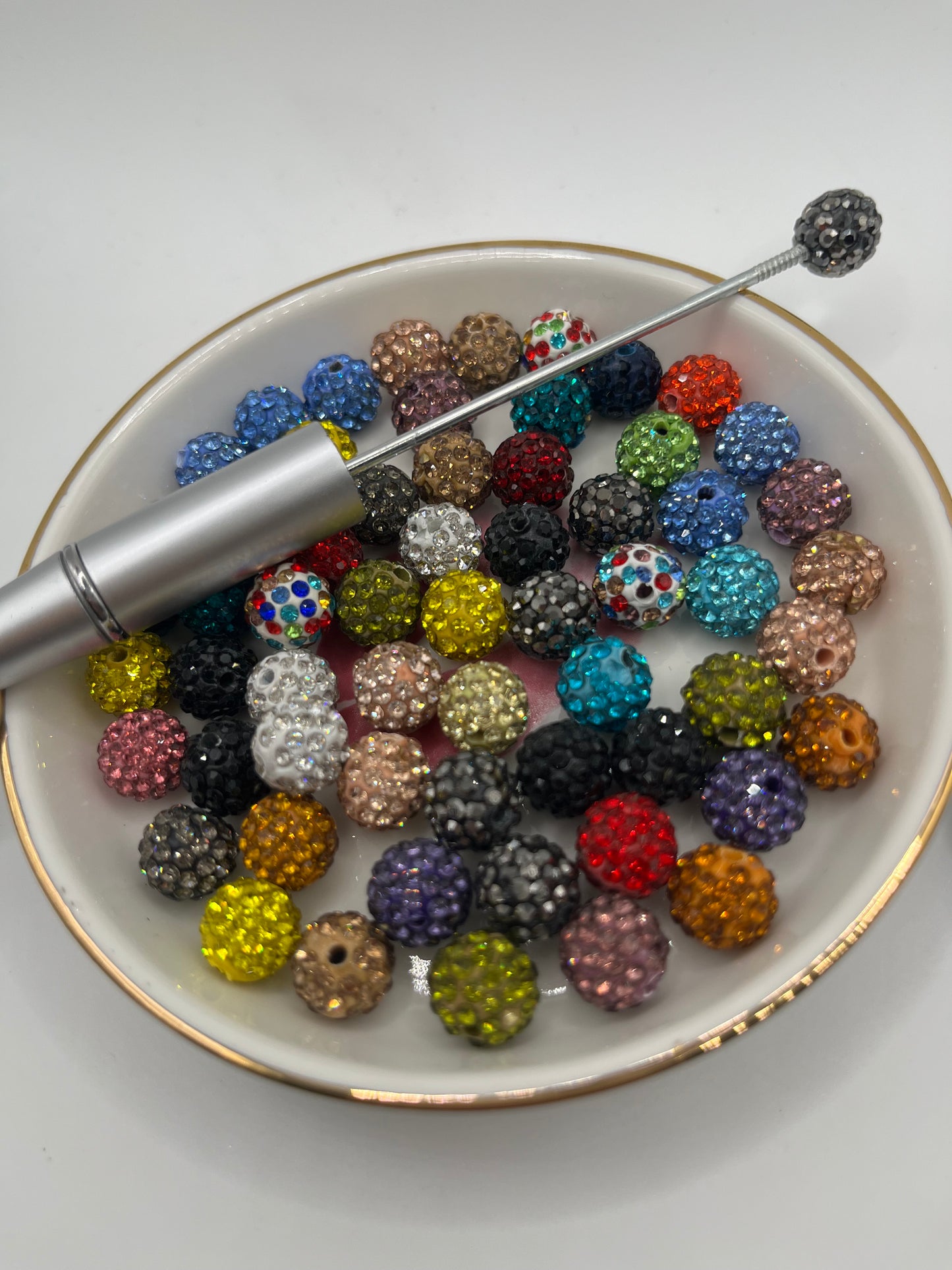 30p 10MM Rhinestone Bead