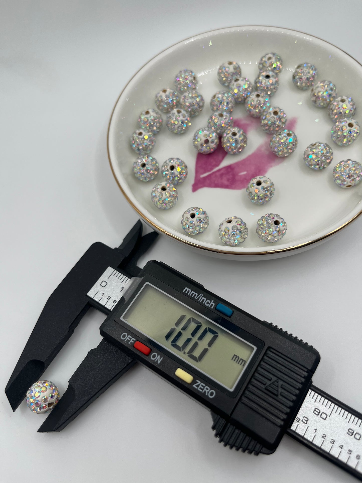 30p 10MM Rhinestone Bead