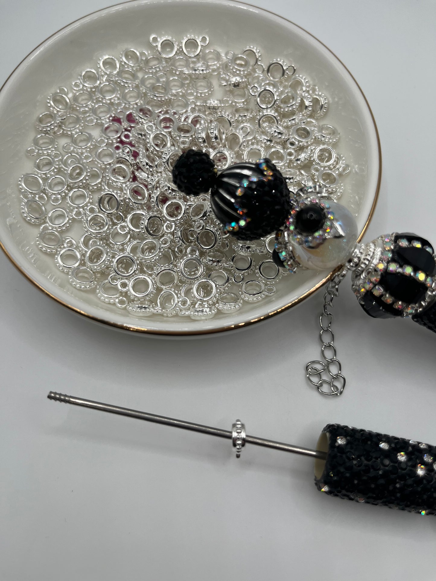 20pc 7mm Alloy Bail Beads