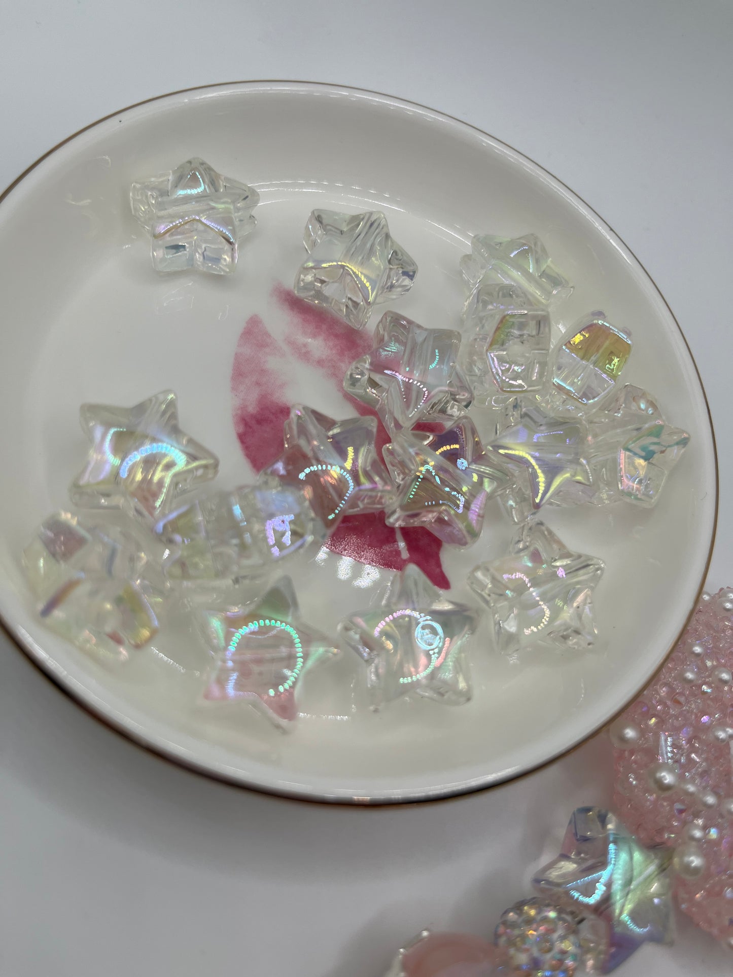 30pc Clear UV Star Acrylic Bead
