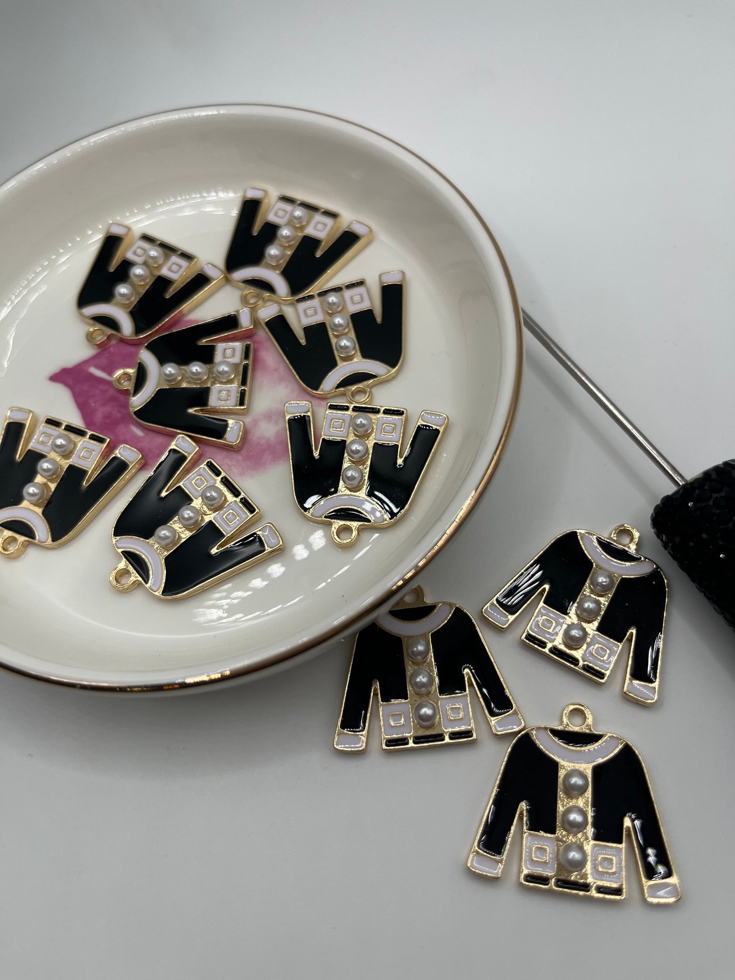 3pc Fashion Jacket Metal Pendant [Gold]