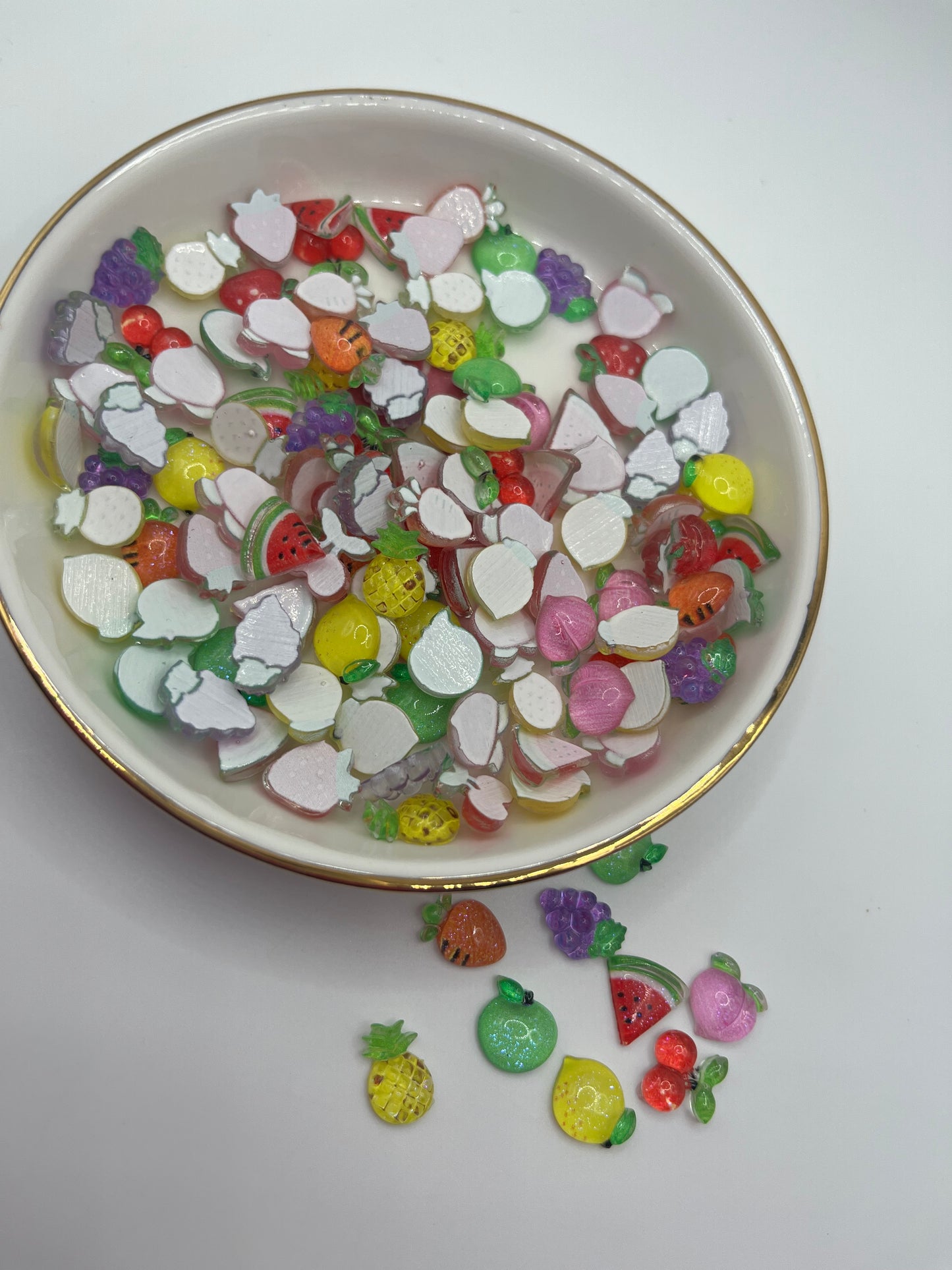 100pc Mixed Fruit Nail Charm