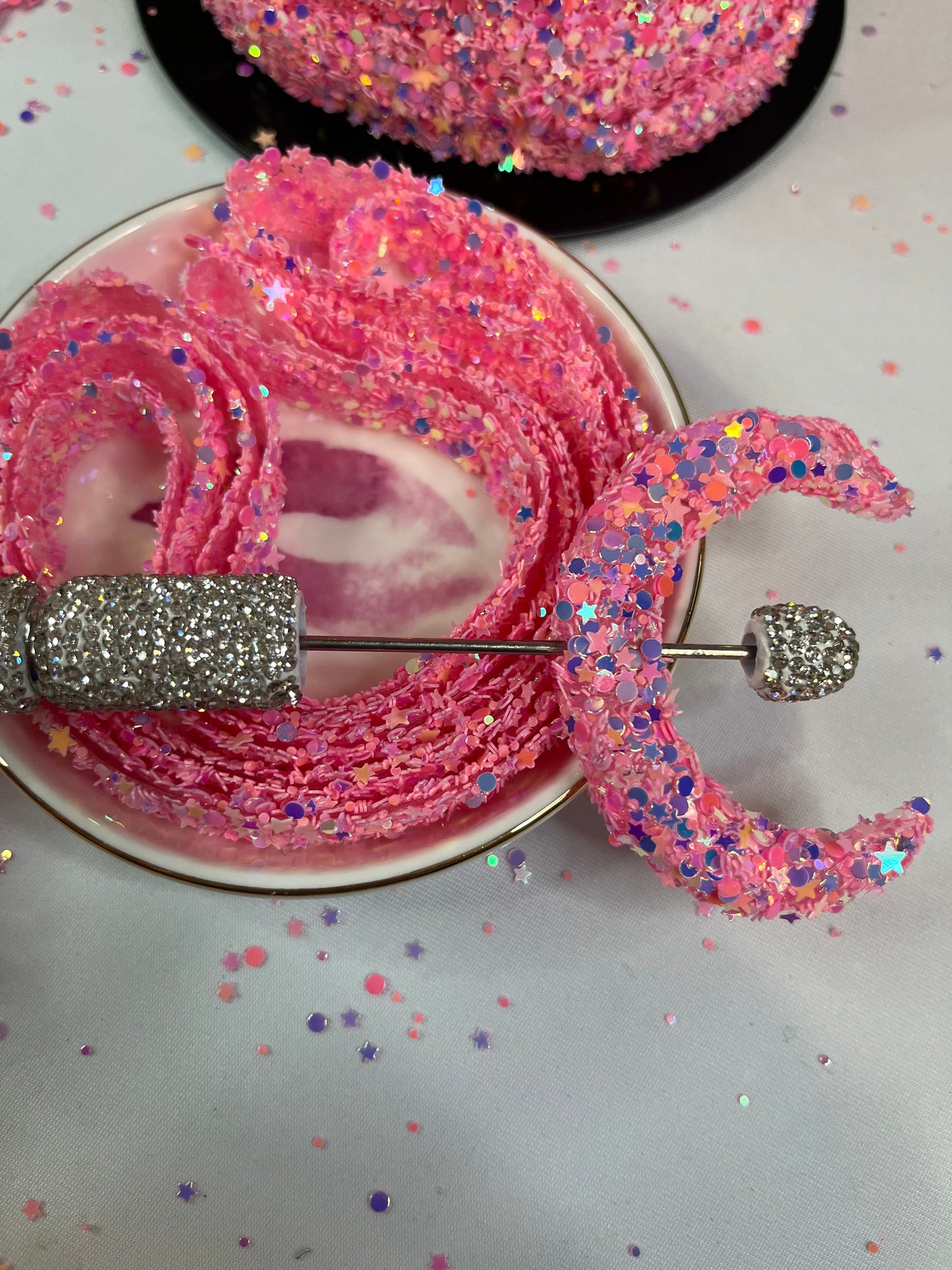 #581 Pink Starlight Bead Tape [72 Inches]