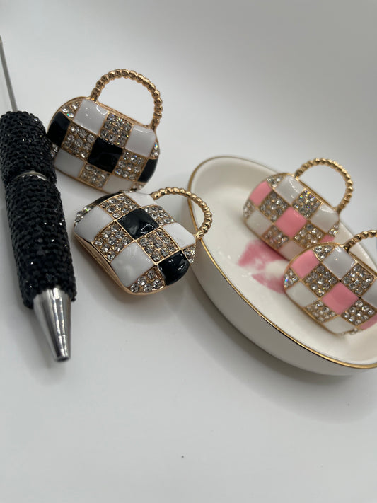 Fashion Purse Metal Charm (1 Piece) [Black or Pink]