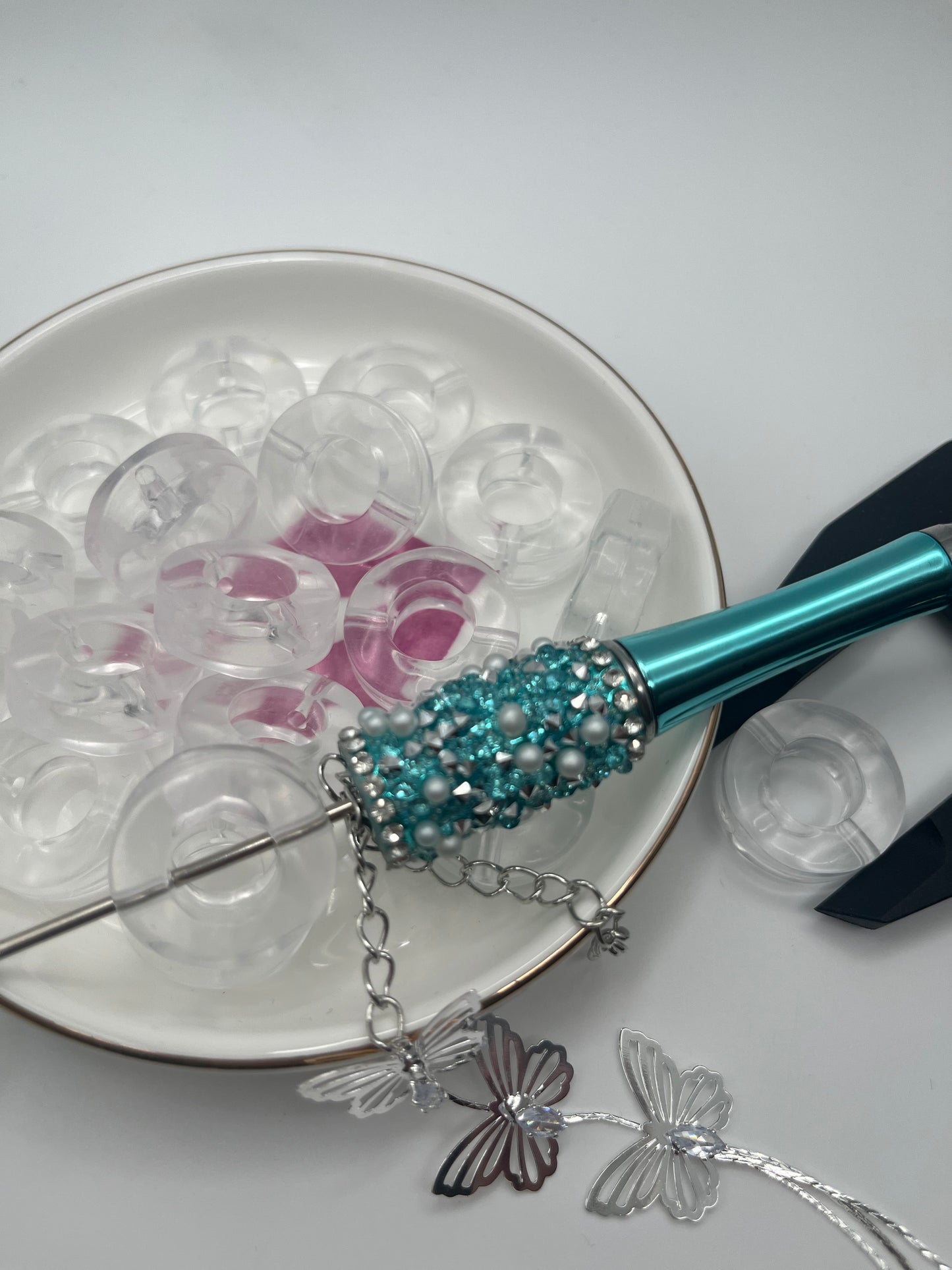 20pc Clear Flat Donut Base Bead [21mm]