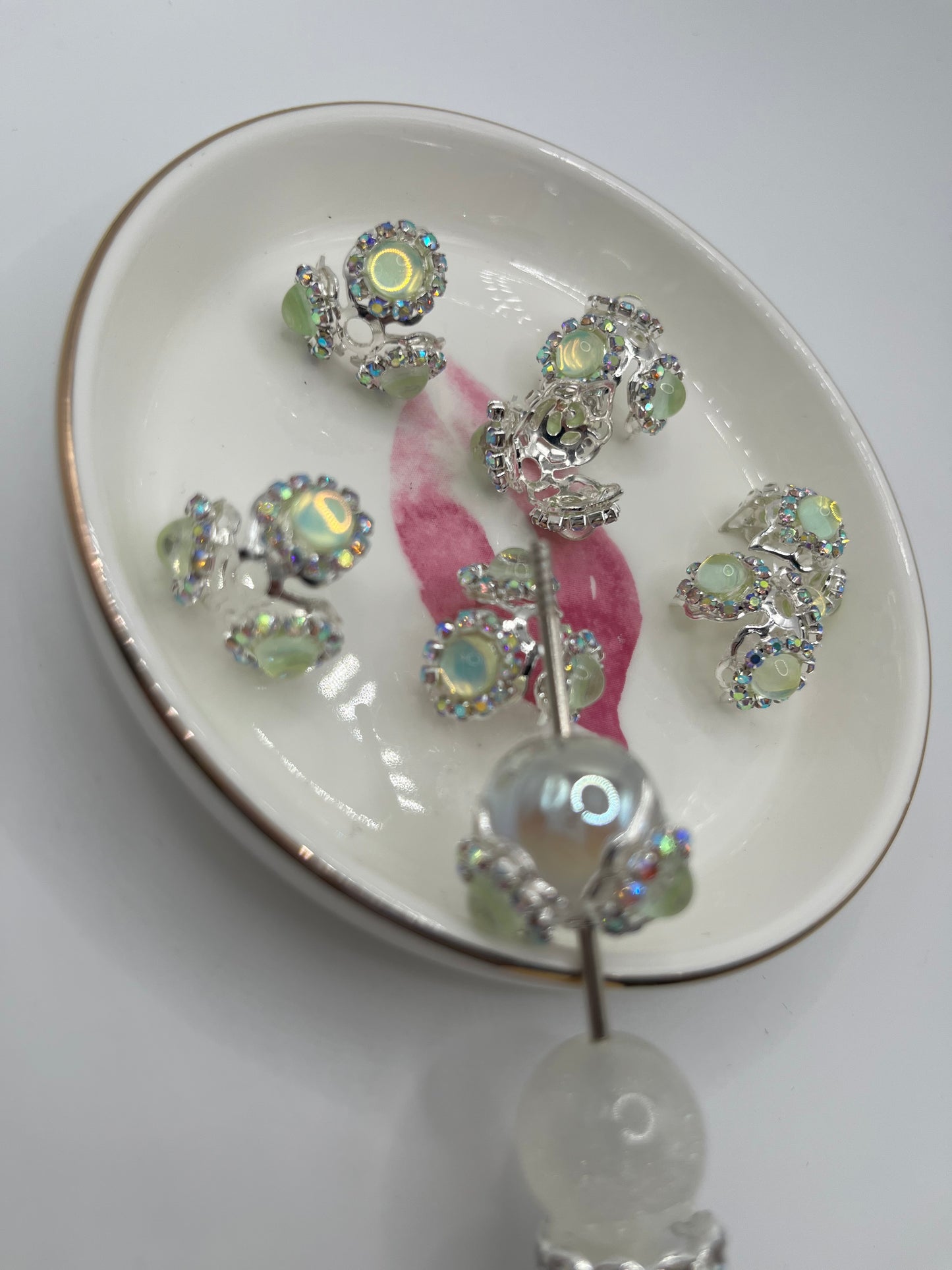 6pc Silver Fancy Bead Caps (Fits 16mm Beads)