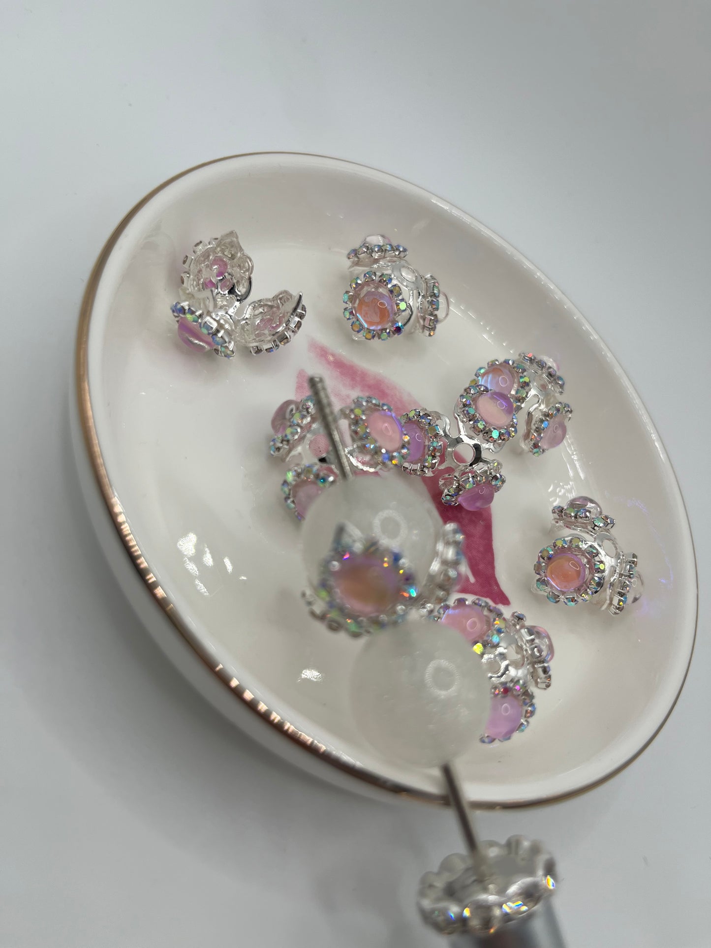 6pc Silver Fancy Bead Caps (Fits 16mm Beads)