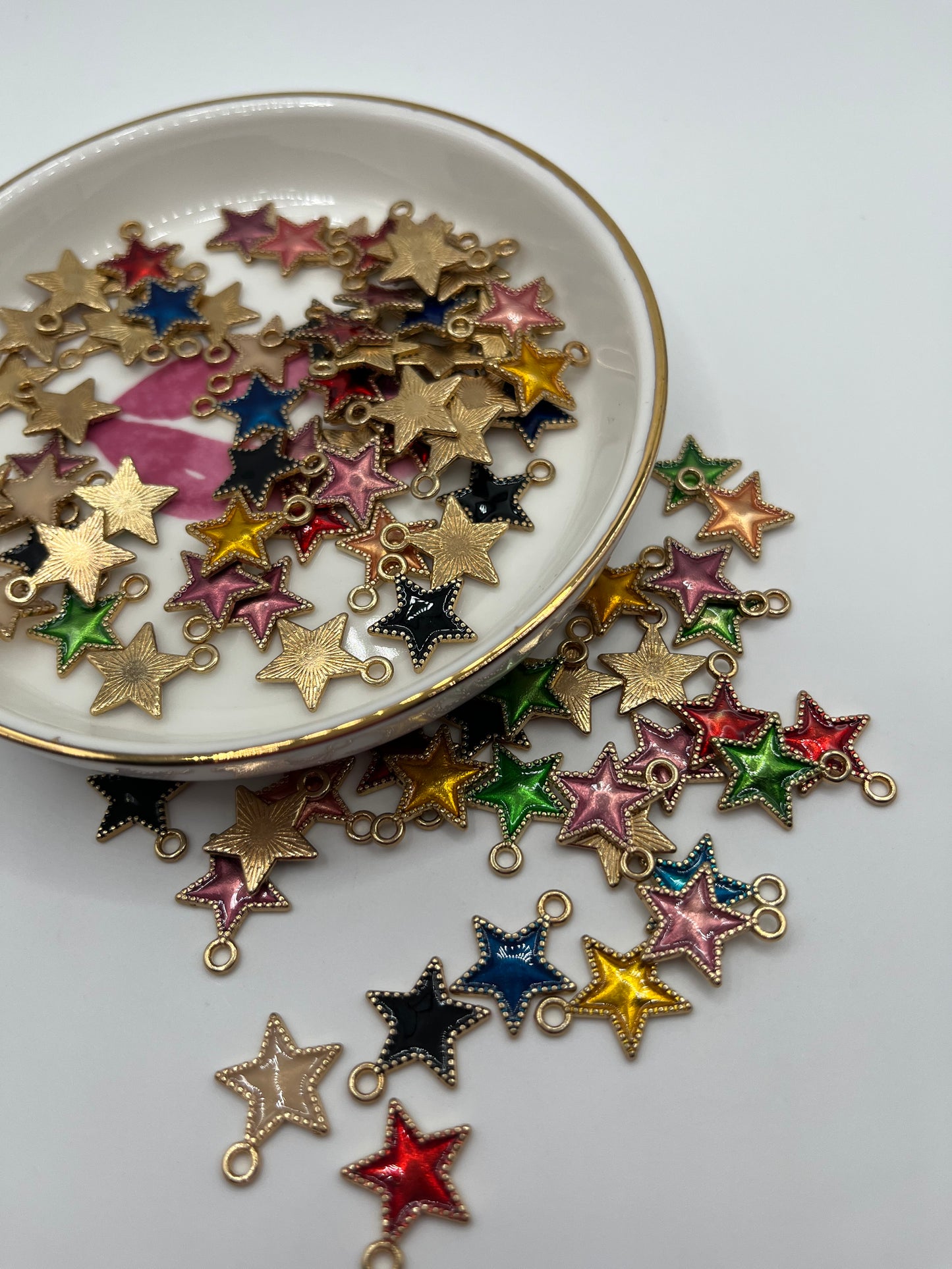 40pc Star Metal Pendant [Gold] (Mixed Color)