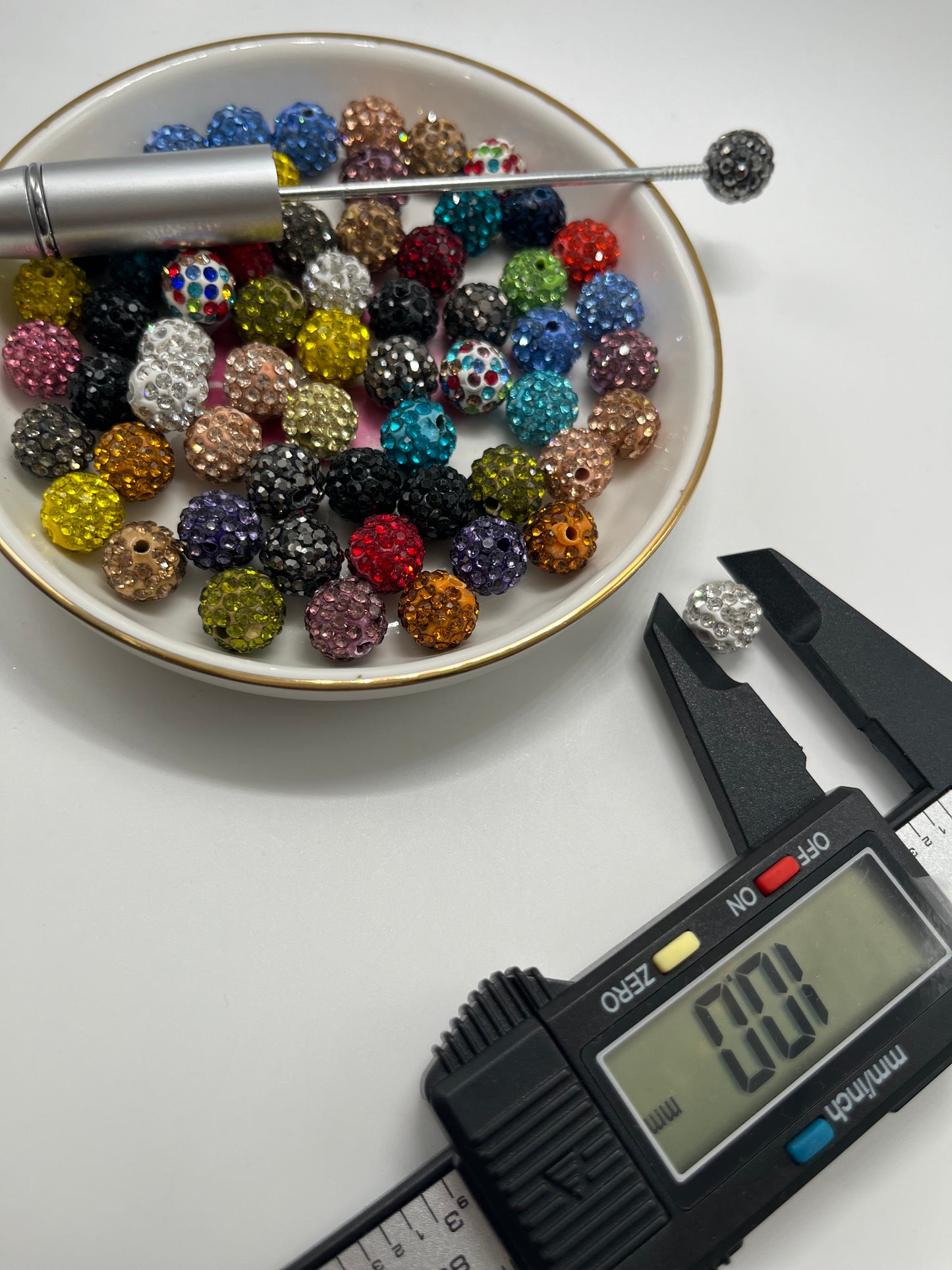 30p 10MM Rhinestone Bead
