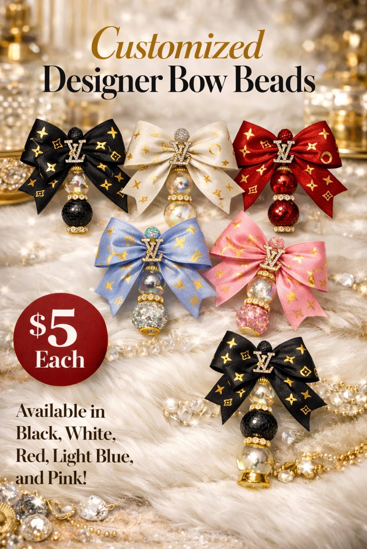 1p Luxury Designer Bow Bead – Made To Order