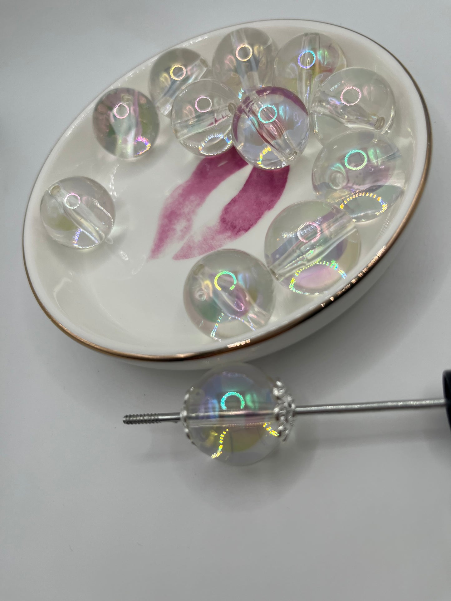 10pc UV Clear Acrylic Bead