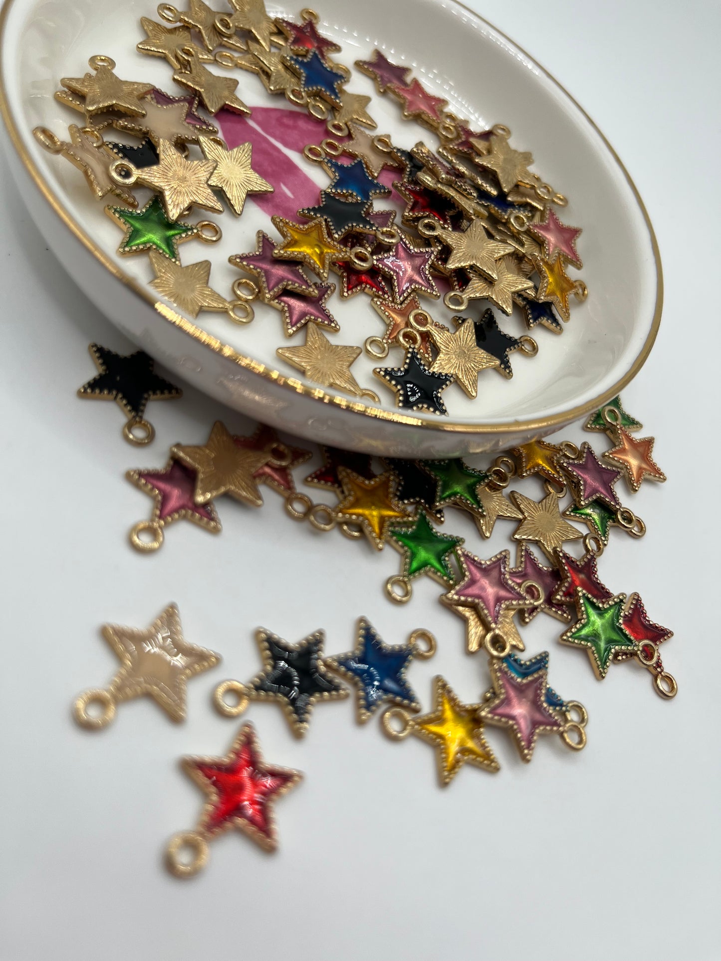 40pc Star Metal Pendant [Gold] (Mixed Color)
