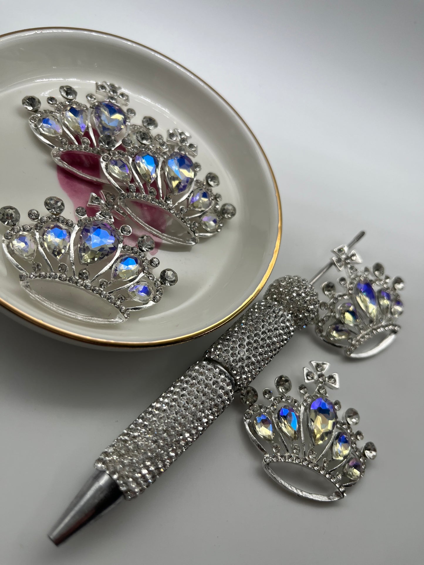 1pc Bling Crown Metal Charm