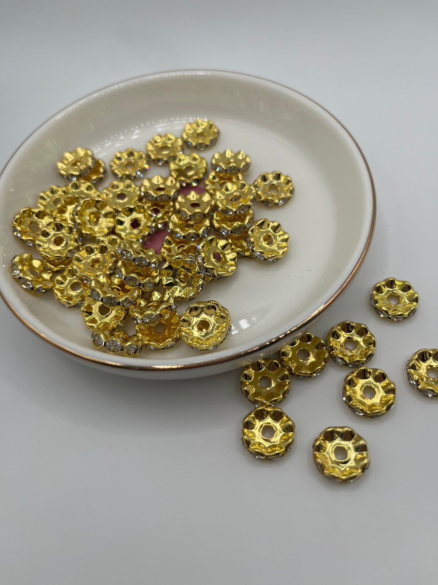 50pc 12mm Metal Wavy Spacer