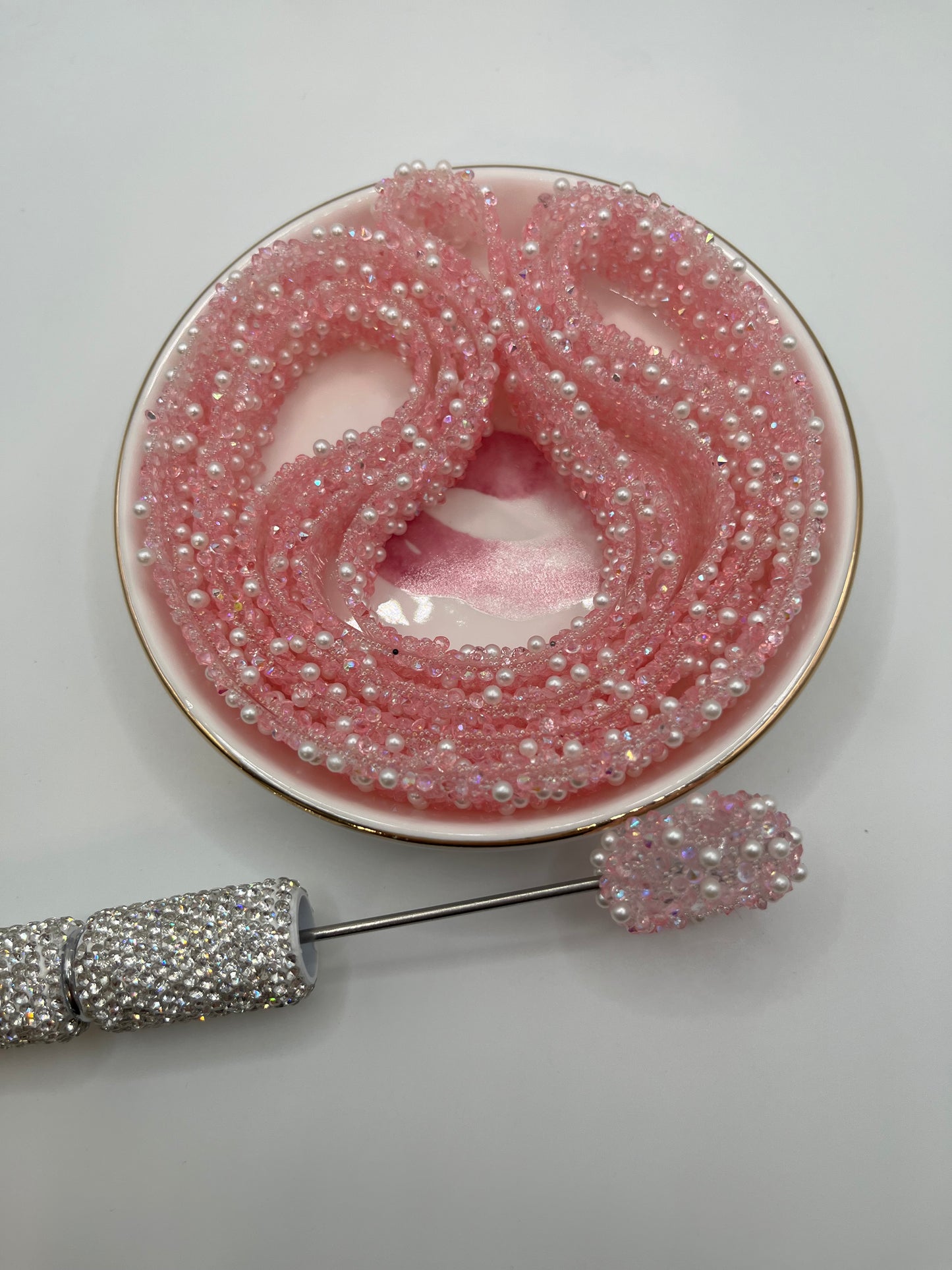 #578 Pink Pearl Bead Tape [72 Inches]