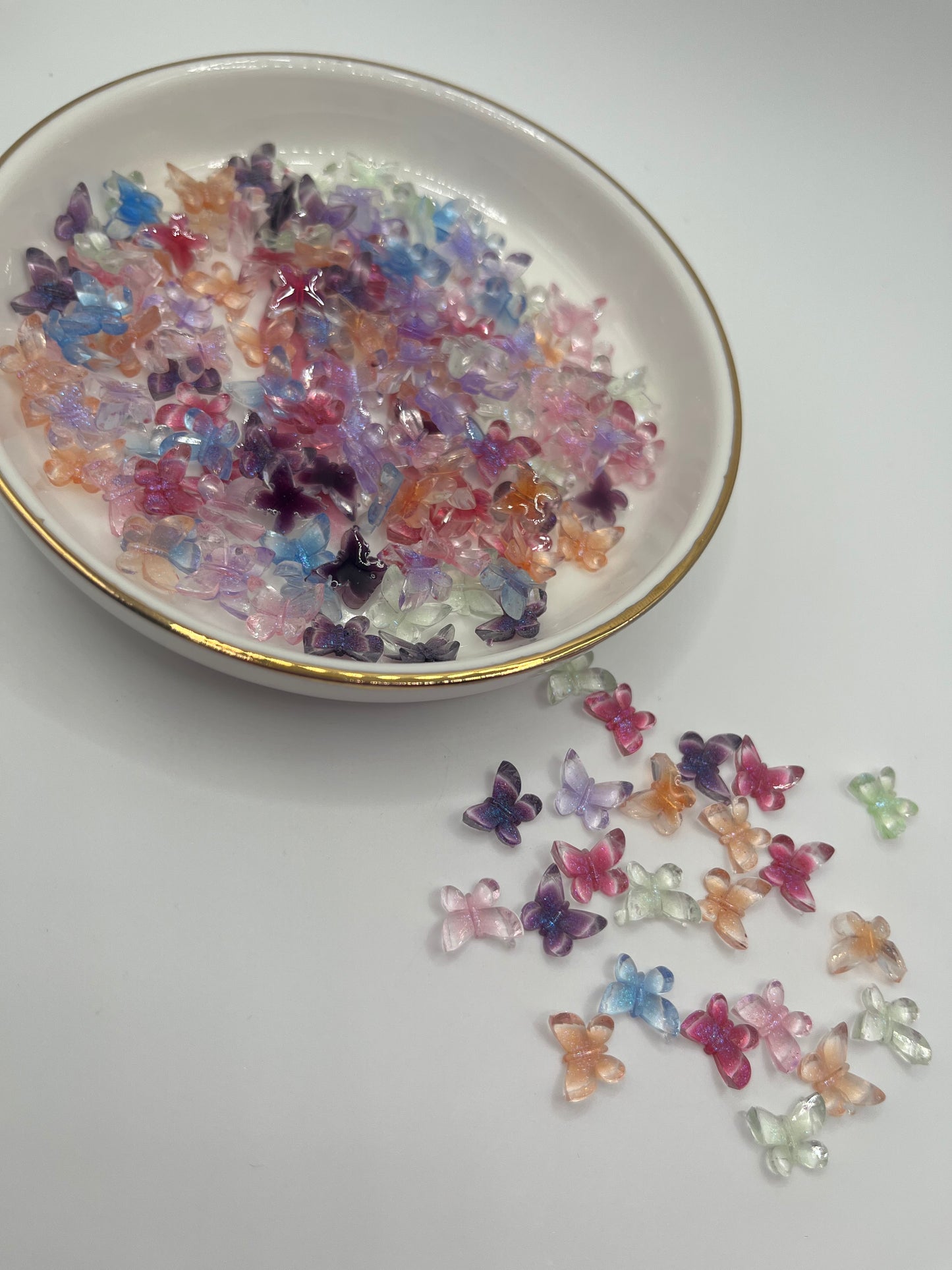 200pc Butterfly Nail Charm (Mixed Color)