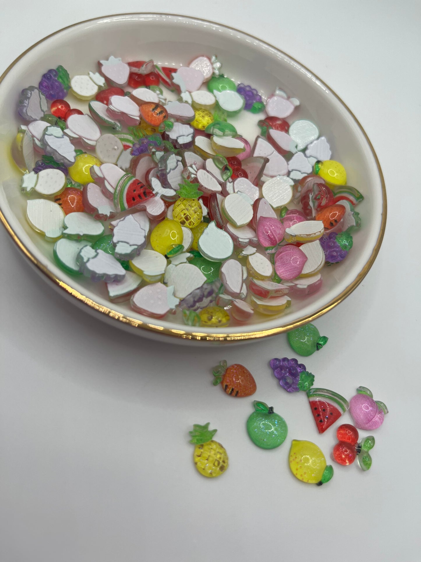 100pc Mixed Fruit Nail Charm
