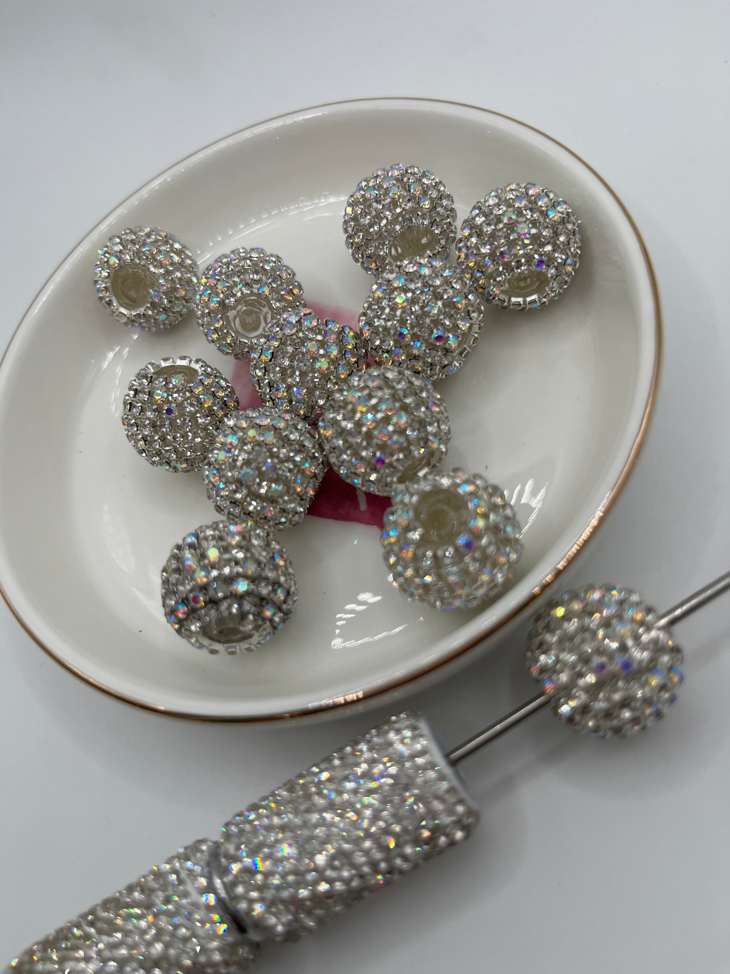 5pc AB Rhinestone Chain Bead