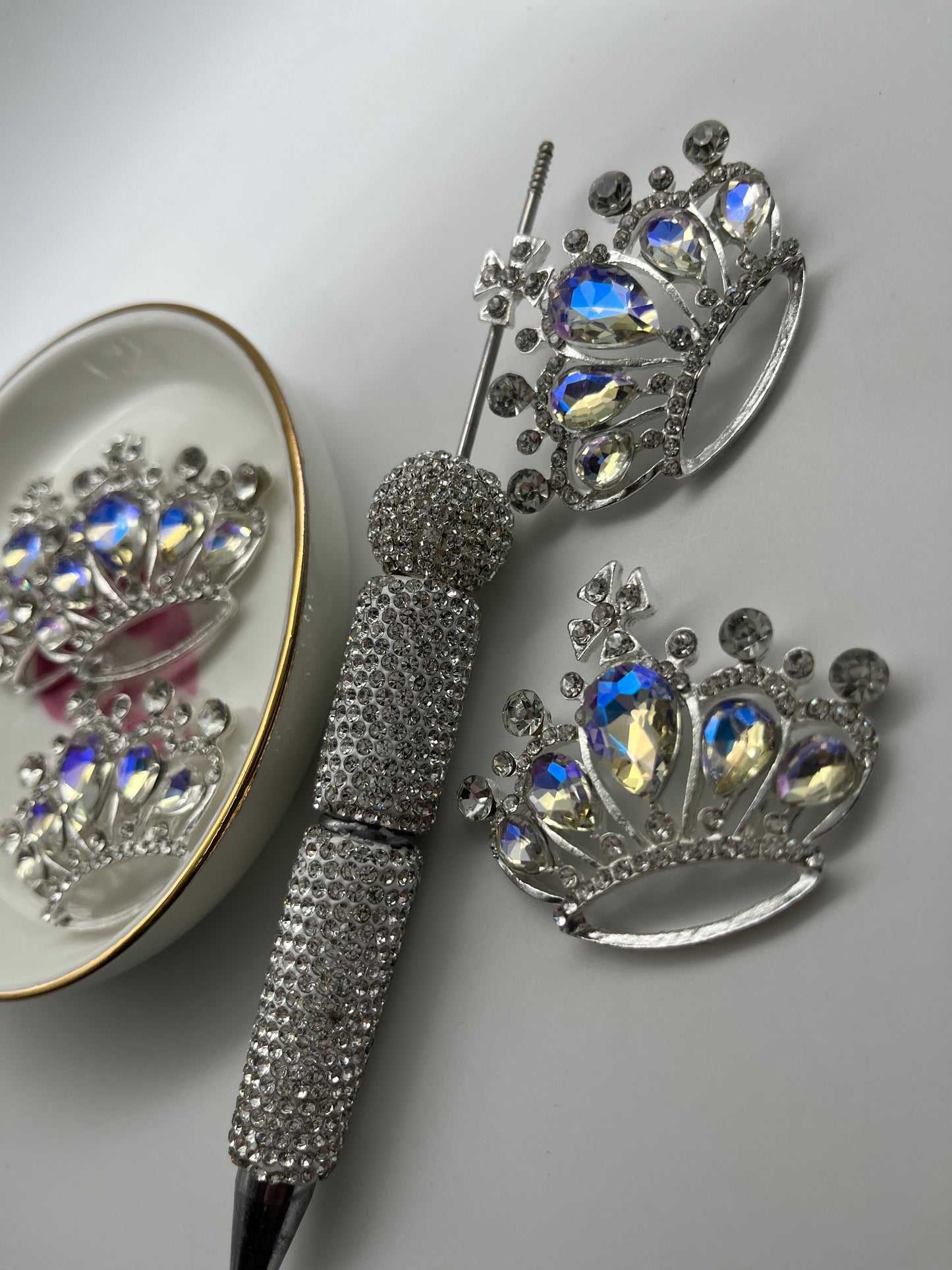 1pc Bling Crown Metal Charm