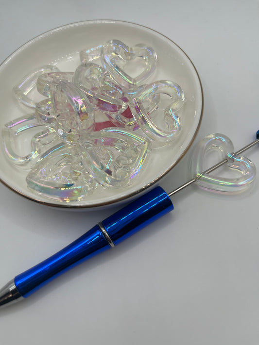 15pc UV Open Heart Base Bead
