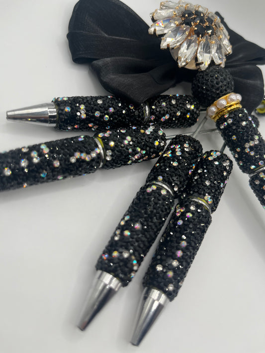 1pc Black AB Rhinestone Beadable Pen