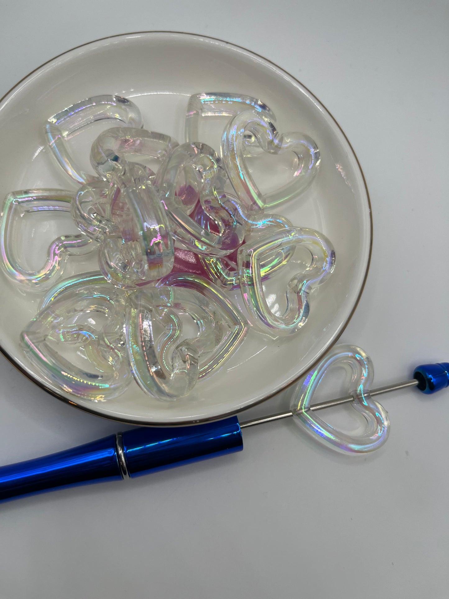 15pc UV Open Heart Base Bead