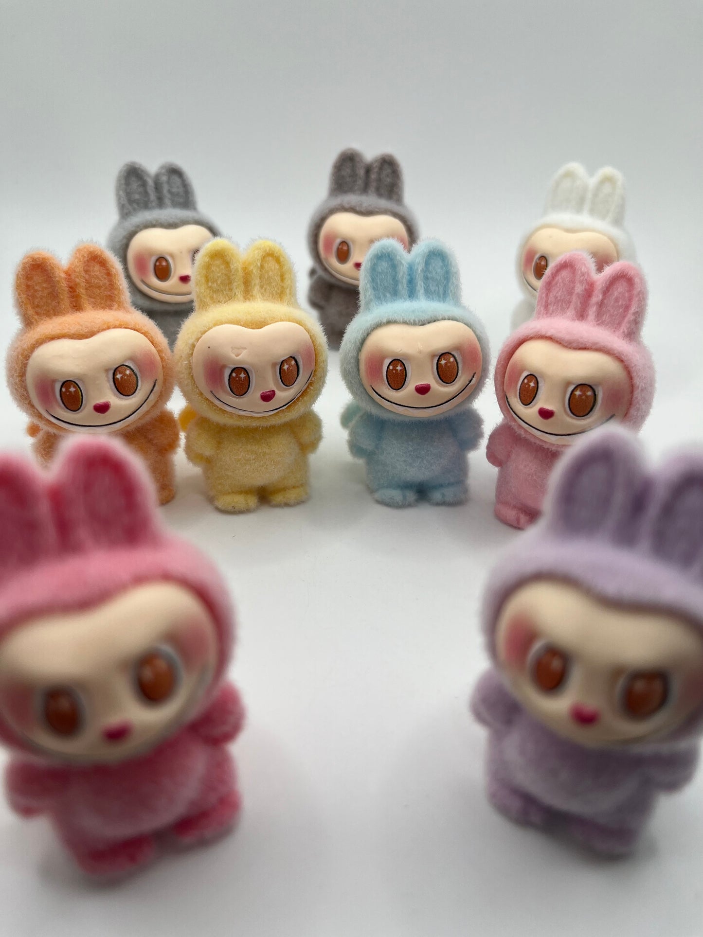 9pc Set -LaBuBu Figures (No Hole. Must Drill For Pens) Mix Color