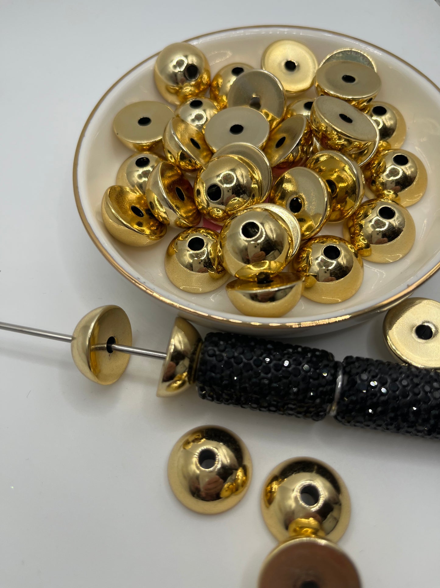 30pc Half Circle Acrylic Bead