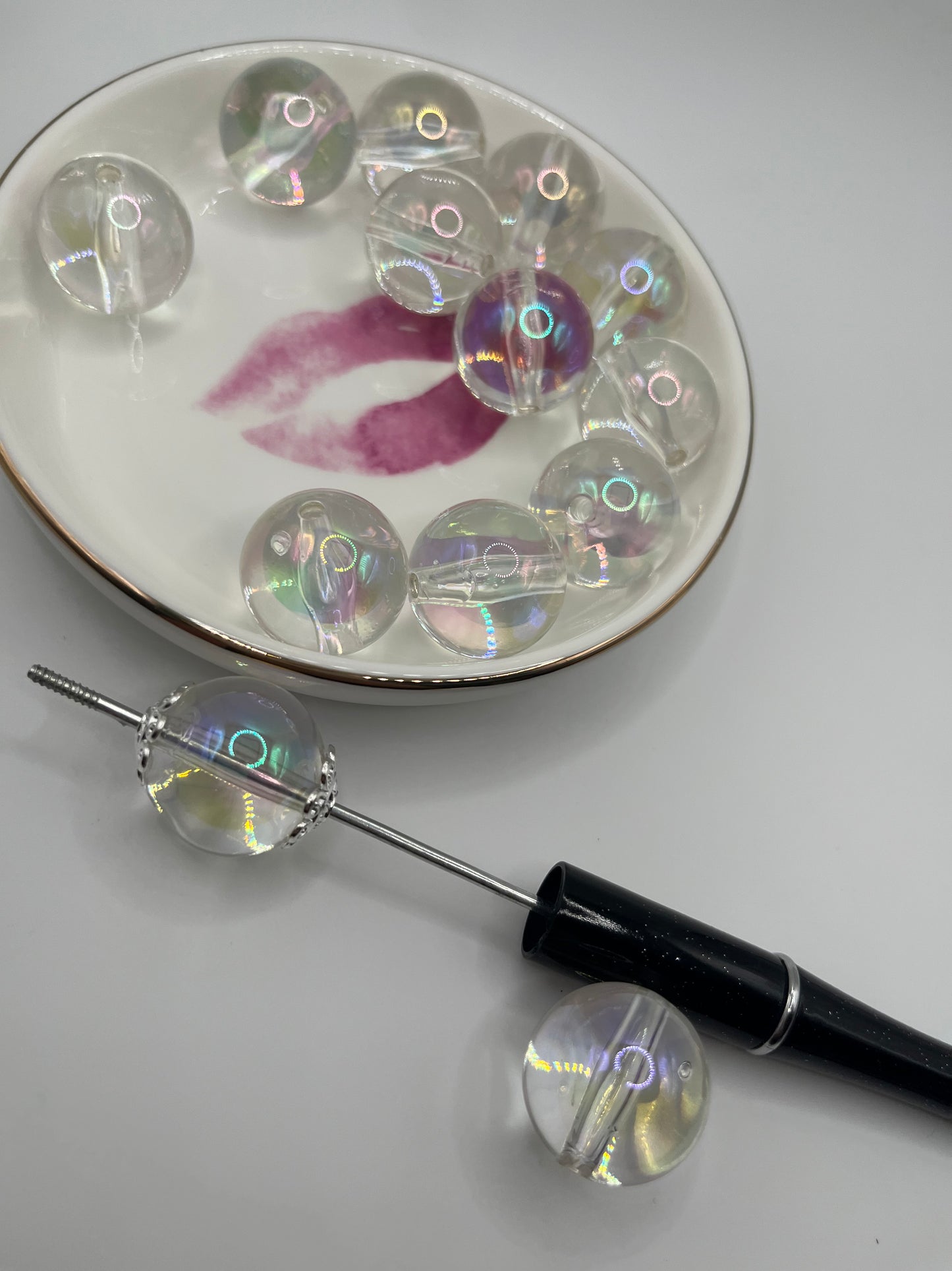 10pc UV Clear Acrylic Bead