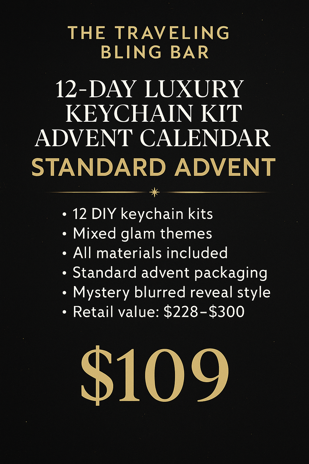 ✨ 12-Day Luxury Keychain Kit Advent Calendar (PRE-ORDER Ships Out 12/15/2025) Read Description Below: