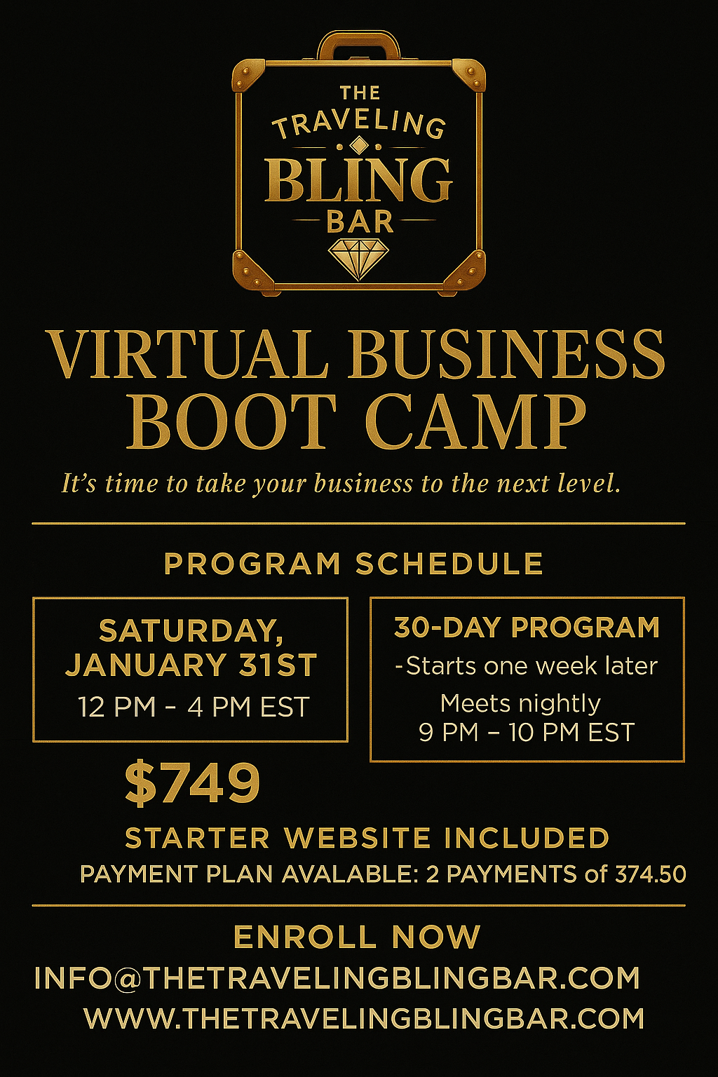 Virtual Business Bootcamp - Begins January 31, 2026 ✨READ DESCRIPTION BELOW✨