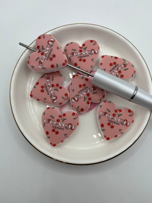 1pc C Inspired Heart Silicone Bead