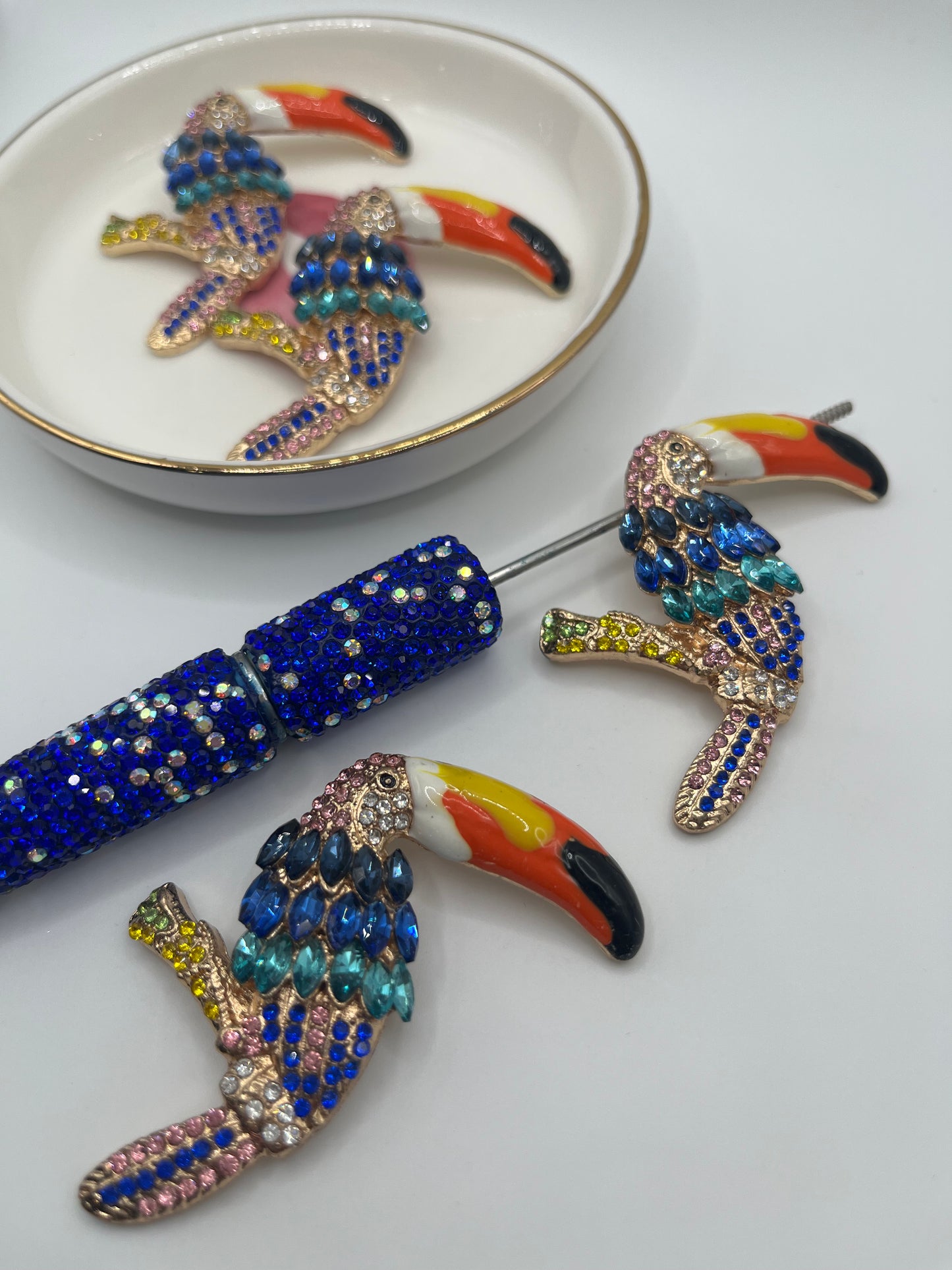 1pc Toucan Bird Metal Charm