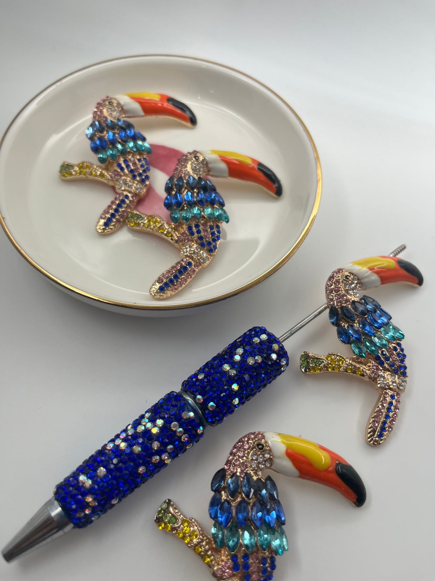 1pc Toucan Bird Metal Charm